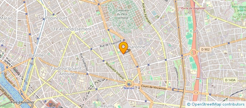 localisation de l'entreprise SYND COPR 52 R A. DUMAS 75011 PARIS  PARIS