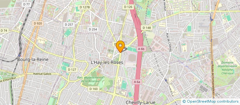 localisation de l'entreprise SYND.COPR. 53 55 RUE BOUCICAUT 92 FONTE à L'HAY-LES-ROSES