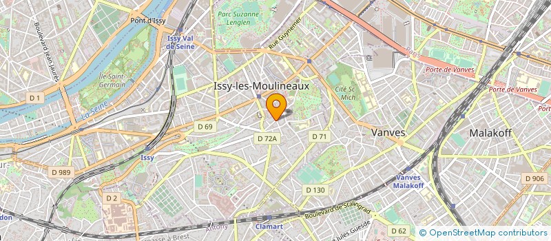 localisation de l'entreprise SYND.COPR. 53 AV VICTOR HUGO 92 CLAMART à ISSY-LES-MOULINEAUX