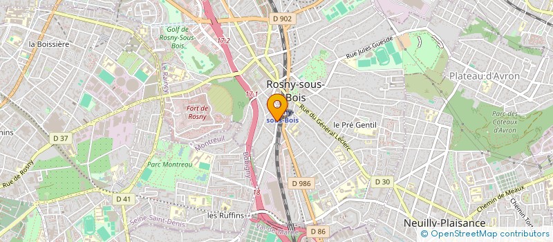 localisation de l'entreprise SYND.COPR. 54 AV. DE LA REPUBLIQUE 93 RO à ROSNY-SOUS-BOIS