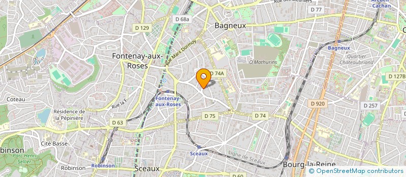 localisation de l'entreprise SYND.COPR. 55-57 AV GABRIEL PERI à FONTENAY-AUX-ROSES