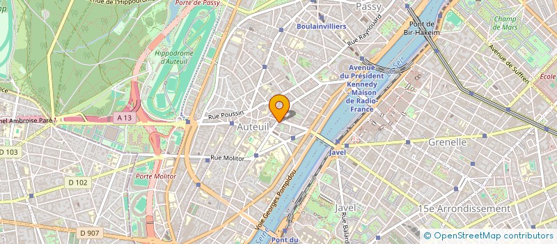 localisation de l'entreprise SYND.COPR. 55 AVE THEOPHILE GAUTIER  PARIS