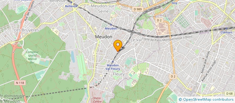 localisation de l'entreprise SYND.COPR. 58 AV. JEAN JAURES 92 MEUDON à MEUDON