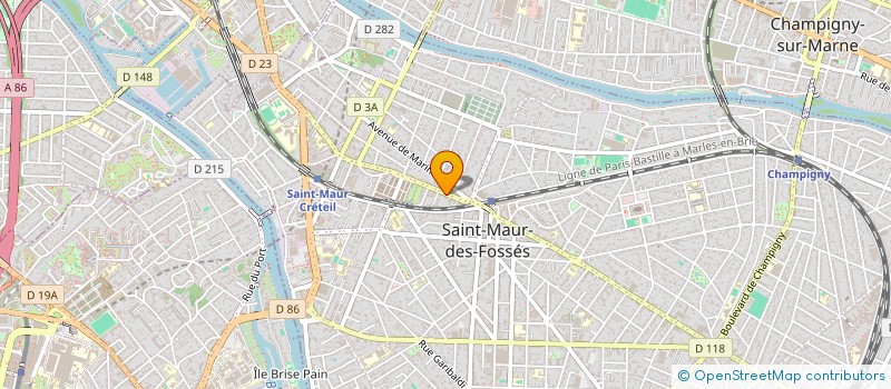 localisation de l'entreprise SYND.COPR. 58 AVE ROGER SALENGRO 94 CHAM à SAINT-MAUR-DES-FOSSES