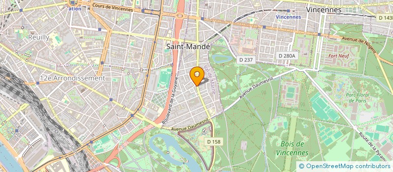 localisation de l'entreprise SYND.COPR. 58 BD DE LA GUYANE   94 SAINT à SAINT-MANDE