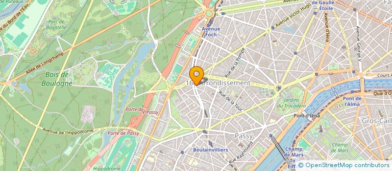 localisation de l'entreprise SYND.COPR. 58 BD EMILE AUGIER   PARIS 16  PARIS