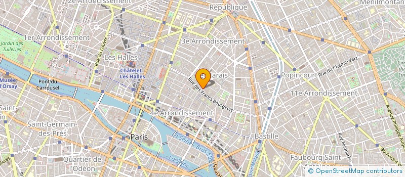 localisation de l'entreprise SYND.COPR. 58 RUE VIEILLE DU    TEMPLE 7  PARIS