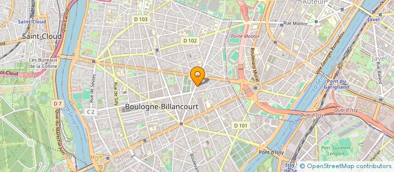 localisation de l'entreprise SYND.COPR. 59 AV VICTOR HUGO 92 BOULO à BOULOGNE-BILLANCOURT