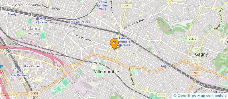 localisation de l'entreprise SYND.COPR. 6 AV DU GENERAL LECLERC  VILLEMOMBLE