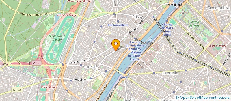 localisation de l'entreprise SYND.COPR. 6 BIS AV THEOPHILE   GAUTHIER  PARIS