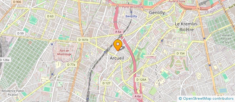 localisation de l'entreprise SYND.COPR. 6 RUE DE STALINGRAD à ARCUEIL
