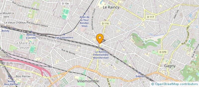 localisation de l'entreprise SYND.COPR. 6 RUE E DOLET PARIS  20 REP P  LE RAINCY