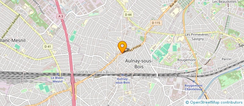 localisation de l'entreprise SYND.COPR. 6 RUE JULES PRINCET 93 AULNAY à AULNAY-SOUS-BOIS