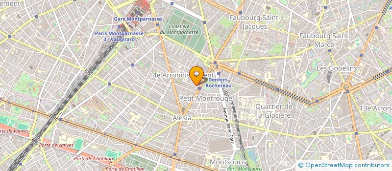localisation de l'entreprise SYND.COPR. 6 RUE MOUTON DUVERNET 75014 P  PARIS