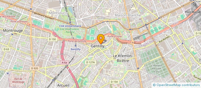 localisation de l'entreprise SYND.COPR. 6 RUE ROBERT MARCHAND à GENTILLY
