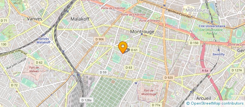 localisation de l'entreprise SYND.COPR. 60 62 RUE PERIER  MONTROUGE