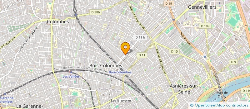 localisation de l'entreprise SYND.COPR. 60 AV DU GENERAL DE  GAULLE 9 à BOIS-COLOMBES