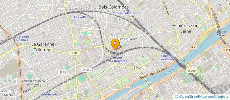 localisation de l'entreprise SYND.COPR. 60 RUE DE LA SABLIERE ASNIERE  ASNIERES-SUR-SEINE