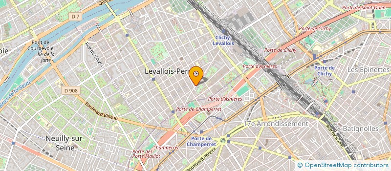 localisation de l'entreprise SYND.COPR. 60 RUE PAJOL 75018 PARIS RE à LEVALLOIS-PERRET