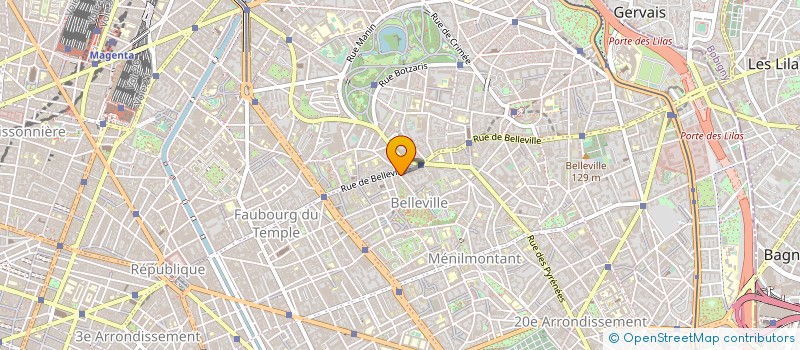 localisation de l'entreprise SYND.COPR. 60 RUE PIAT 75020    PARIS RE  PARIS