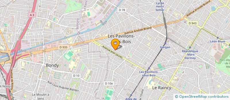 localisation de l'entreprise SYND COPR 60 RUE PIERRE ET MARIE CURIE à LES PAVILLONS-SOUS-BOIS