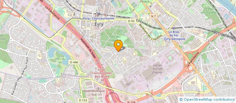 localisation de l'entreprise SYND.COPR. 62 64 66 RUE DE L ESSONNE EVR  EVRY-COURCOURONNES