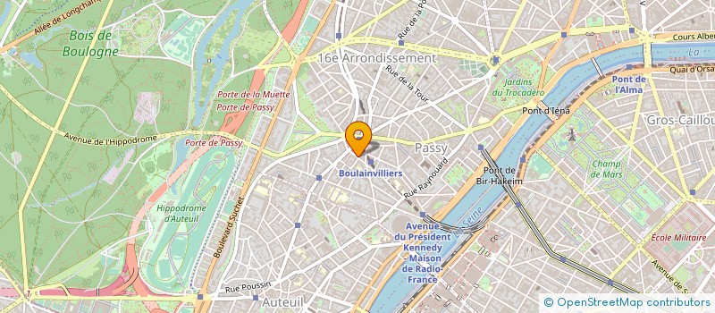 localisation de l'entreprise SYND.COPR. 62 RUE DES VIGNES    PARIS 16  PARIS