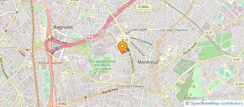 localisation de l'entreprise SYND.COPR. 63 RUE HOCHE 93 MONTREUI à MONTREUIL