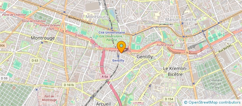 localisation de l'entreprise SYND COPR 65B AV PV COUTURIER 94 GENTILL à GENTILLY