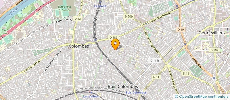 localisation de l'entreprise SYND.COPR. 68-72 CHAUSSEE JULES CESAR 95 à COLOMBES