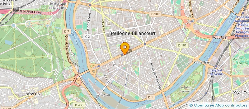 localisation de l'entreprise SYND.COPR. 68 A 72 AVENUE VICTOR HUGO 92 à BOULOGNE-BILLANCOURT