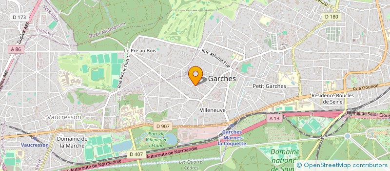 localisation de l'entreprise SYND.COPR. 7 AV DE LA BEDOYERE  GARCHES à GARCHES