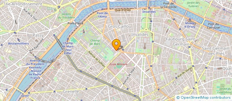 localisation de l'entreprise SYND.COPR. 7 AV FREDERIC LE PLAY 75007 P  PARIS