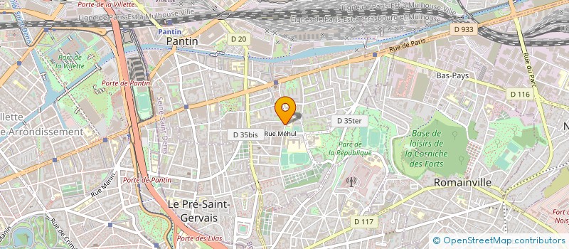 localisation de l'entreprise SYND COPR. 7 RUE ROUGET DE LISLE 93 PANT  PANTIN