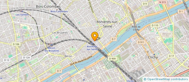 localisation de l'entreprise SYND.COPR. 7 RUE STATION - 6 T RUE DENIS  ASNIERES-SUR-SEINE
