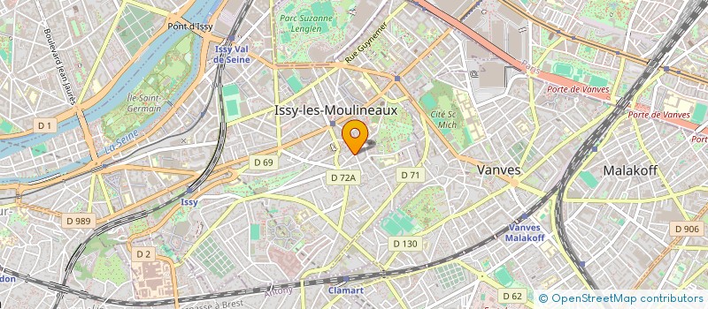 localisation de l'entreprise SYND.COPR. 70-74 AV HENRI BARBUSSE à ISSY-LES-MOULINEAUX