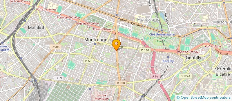 localisation de l'entreprise SYND COPR 70 R ARISTIDE BRIAND 92 MONT  MONTROUGE