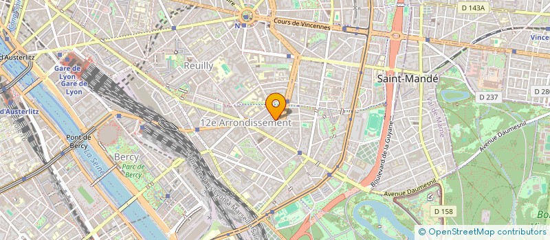 localisation de l'entreprise SYND.COPR. 71 BD DE REUILLY     PARIS 12  PARIS