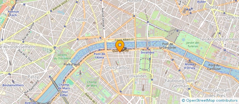 localisation de l'entreprise SYND.COPR. 71 QUAI D'ORSAY 75007 PARIS R  PARIS