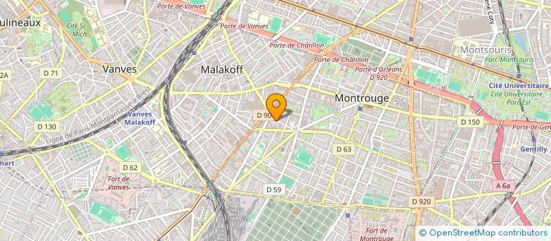 localisation de l'entreprise SYND.COPR. 72-76 R DE CHATILLON CLAMART  MONTROUGE