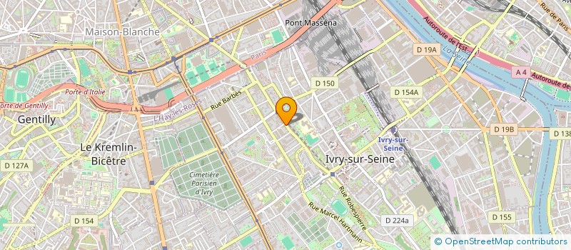 localisation de l'entreprise SYND.COPR. 72 AV MAURICE THOREZ 94 IVRY à IVRY-SUR-SEINE