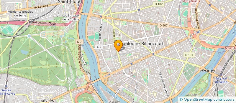 localisation de l'entreprise SYND.COPR. 72 RUE FERNAND PELLOUTI à BOULOGNE-BILLANCOURT