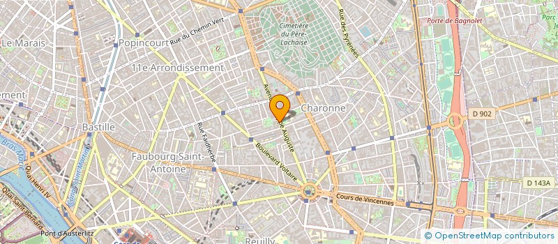 localisation de l'entreprise SYND.COPR. 73 A 79 AV PHILIPPE  AUGUSTE  PARIS