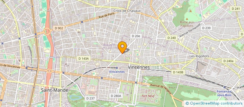 localisation de l'entreprise SYND.COPR. 76 AVENUE DE LA REPUBLIQUE à VINCENNES
