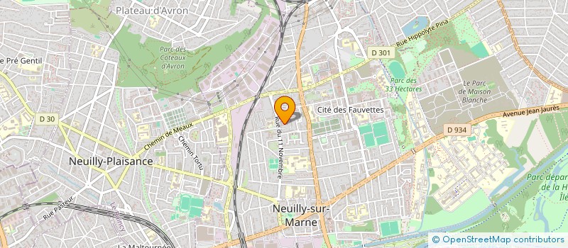 localisation de l'entreprise SYND COPR 76 RUE DU 11 NOVEMBRE 93 NEUIL à NEUILLY SUR MARNE