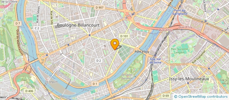 localisation de l'entreprise SYND.COPR. 76 RUE DU POINT DU JOUR 92 à BOULOGNE-BILLANCOURT