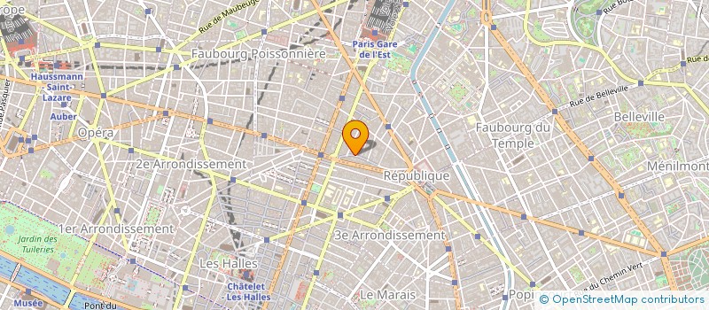 localisation de l'entreprise SYND.COPR. 78 RUE RENE BOULANGER PARIS 1  PARIS