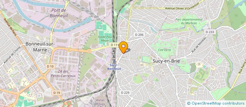localisation de l'entreprise SYND.COPR. 8-10 RUE DE CHAMPIGNY 94 SUCY  SUCY-EN-BRIE