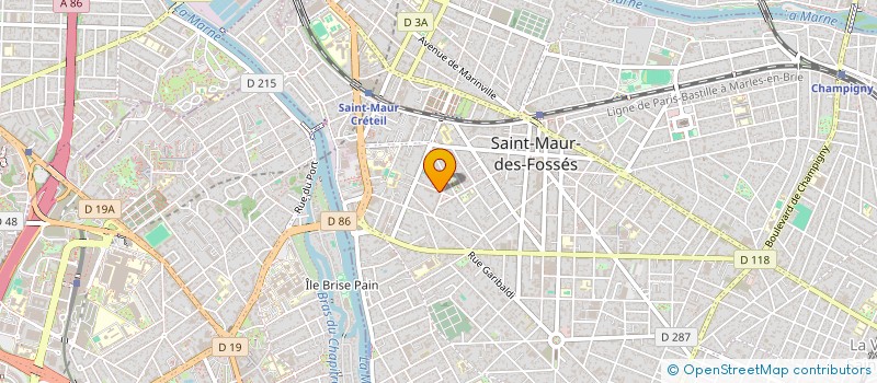 localisation de l'entreprise SYND.COPR. 8 16 RUE CLEMENT 94   ST MAUR à SAINT-MAUR-DES-FOSSES