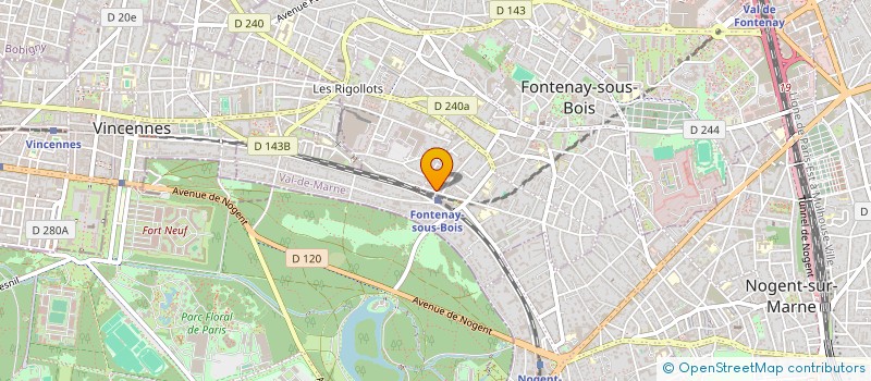 localisation de l'entreprise SYND.COPR. 8 BD DE VINCENNES à FONTENAY-SOUS-BOIS